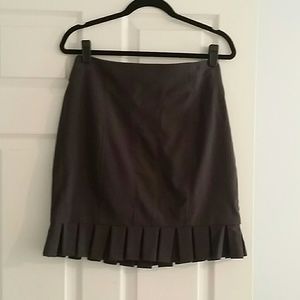 Charcoal Grey Box Pleat Skirt, Size 13 (12/14)